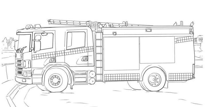 交通工具简笔画图片消防车简笔画
