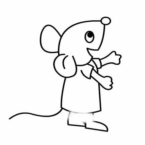 简单的卡通老鼠怎么画儿童学画老鼠的画法卡通动物简笔画小老鼠卡通简