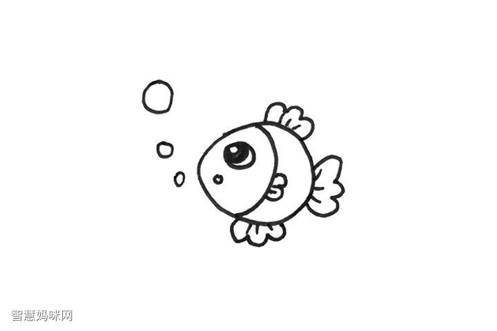 简单可爱的小鱼简笔画