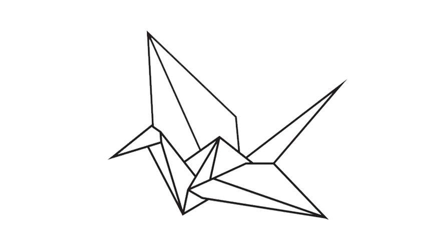 简笔画千纸鹤的画法和步骤