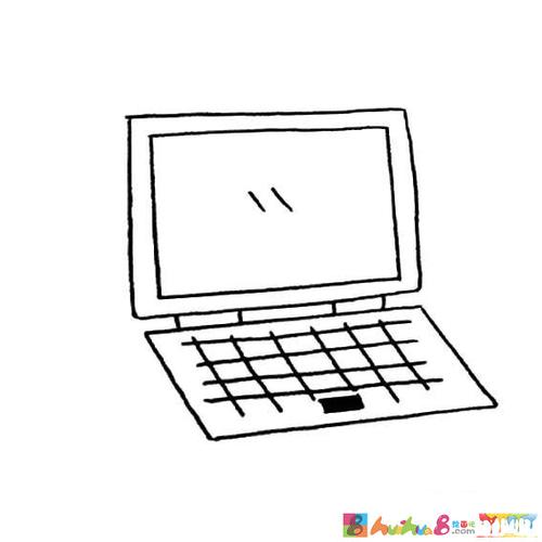 笔记本电脑的简单画法怎么画简笔画教程绘画吧-画画