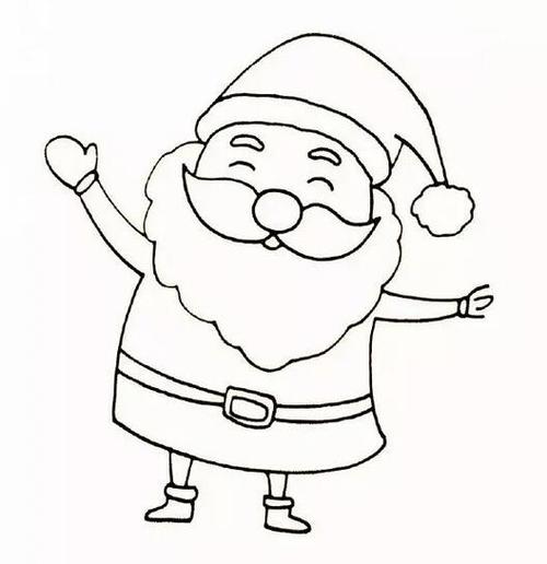 圣诞老人简笔画怎么画步骤图解