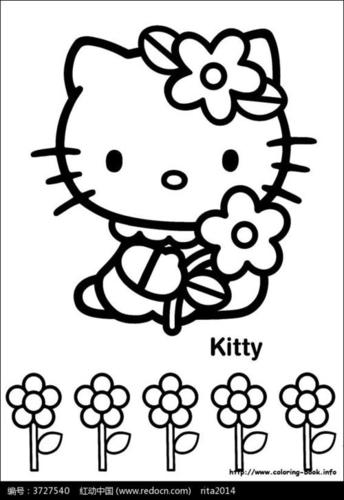 卡通人物kitty简笔画可爱 简笔画图片大全-蒲城教育文学网