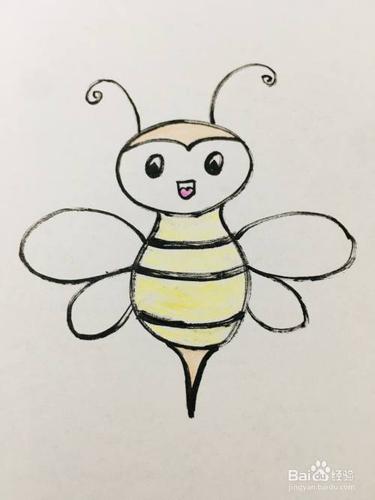 简笔画蜜蜂的画法
