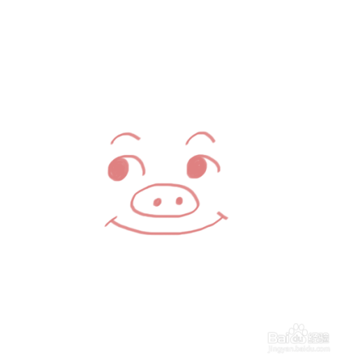 卡通小猪猪的简笔画-百度经验