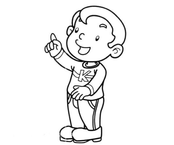 开心的小男孩简笔画图片卡通小男孩的简单画法步骤 人物-第1张