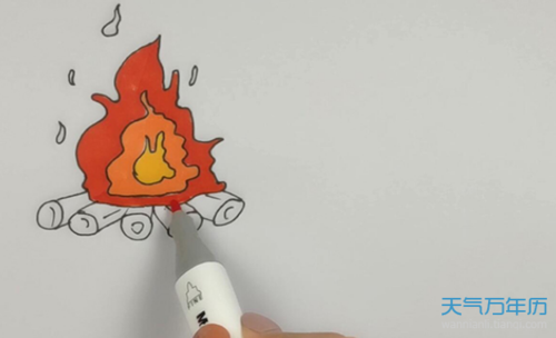火的简笔画怎么画火的简笔画步骤图解教程