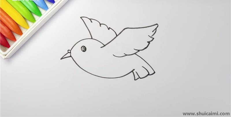 小鸟儿童简笔画怎么画小鸟儿童画步骤