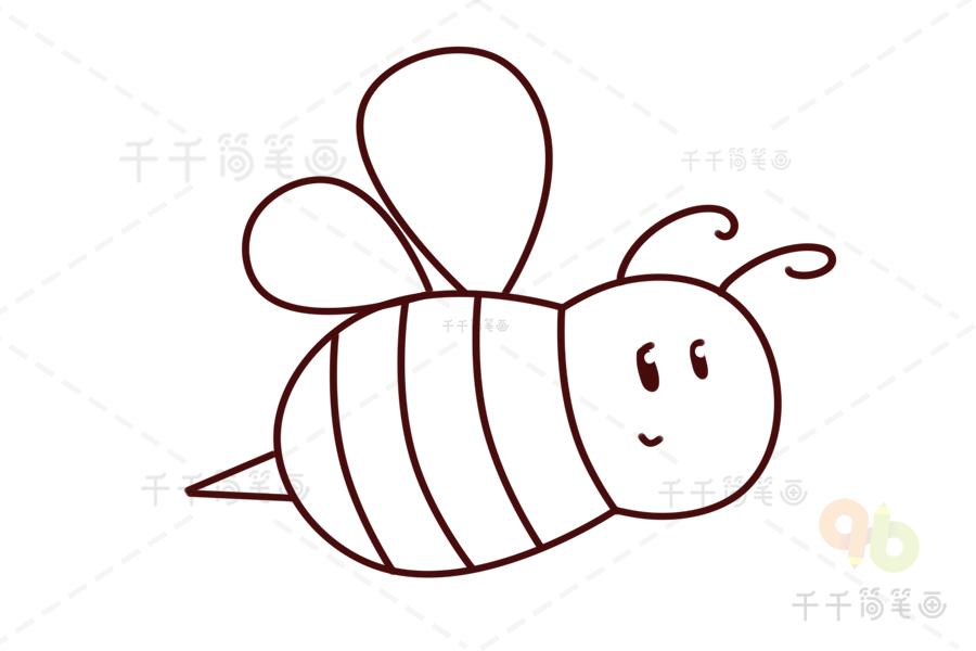 卡通小蜜蜂简笔画图片蜜蜂简笔画