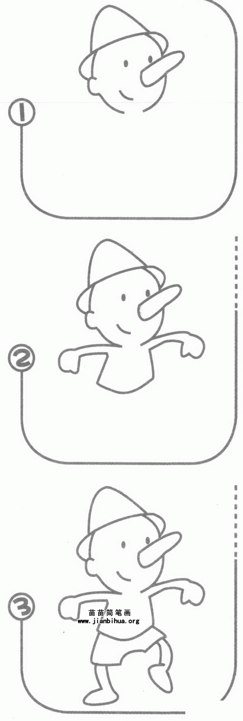 画图片教程皮诺曹简笔画示例图片大全 关于皮诺曹的资料 《木偶奇遇